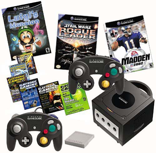 Nintendo GameCube Console - Jet Black with 3 Games