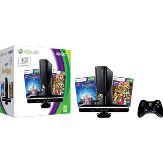 Xbox 360 4GB Kinect Console Bundle with Kinect Disneyland Adventures and Kinect Adventures