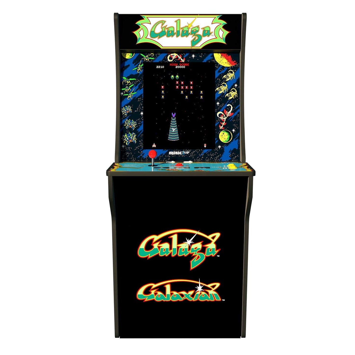 Arcade 1 Up Galaga at Home with Generic Riser - Includes Galaga and Galaxian