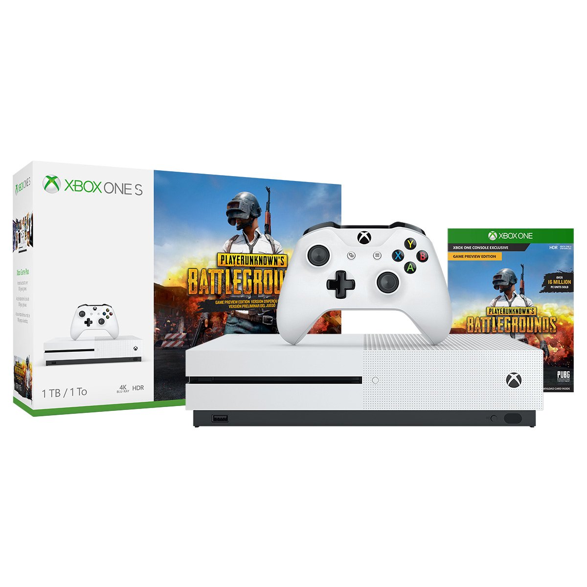 Xbox One S 1TB Console – PLAYERUNKNOWN’S BATTLEGROUNDS Bundle [Discontinued]