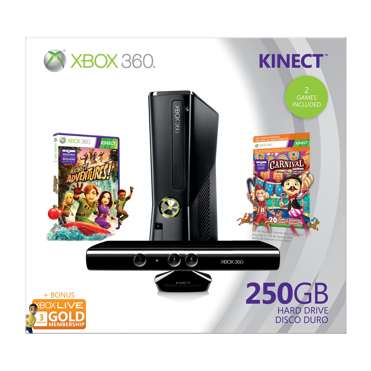 Xbox 360 250GB Holiday Value Bundle with Kinect