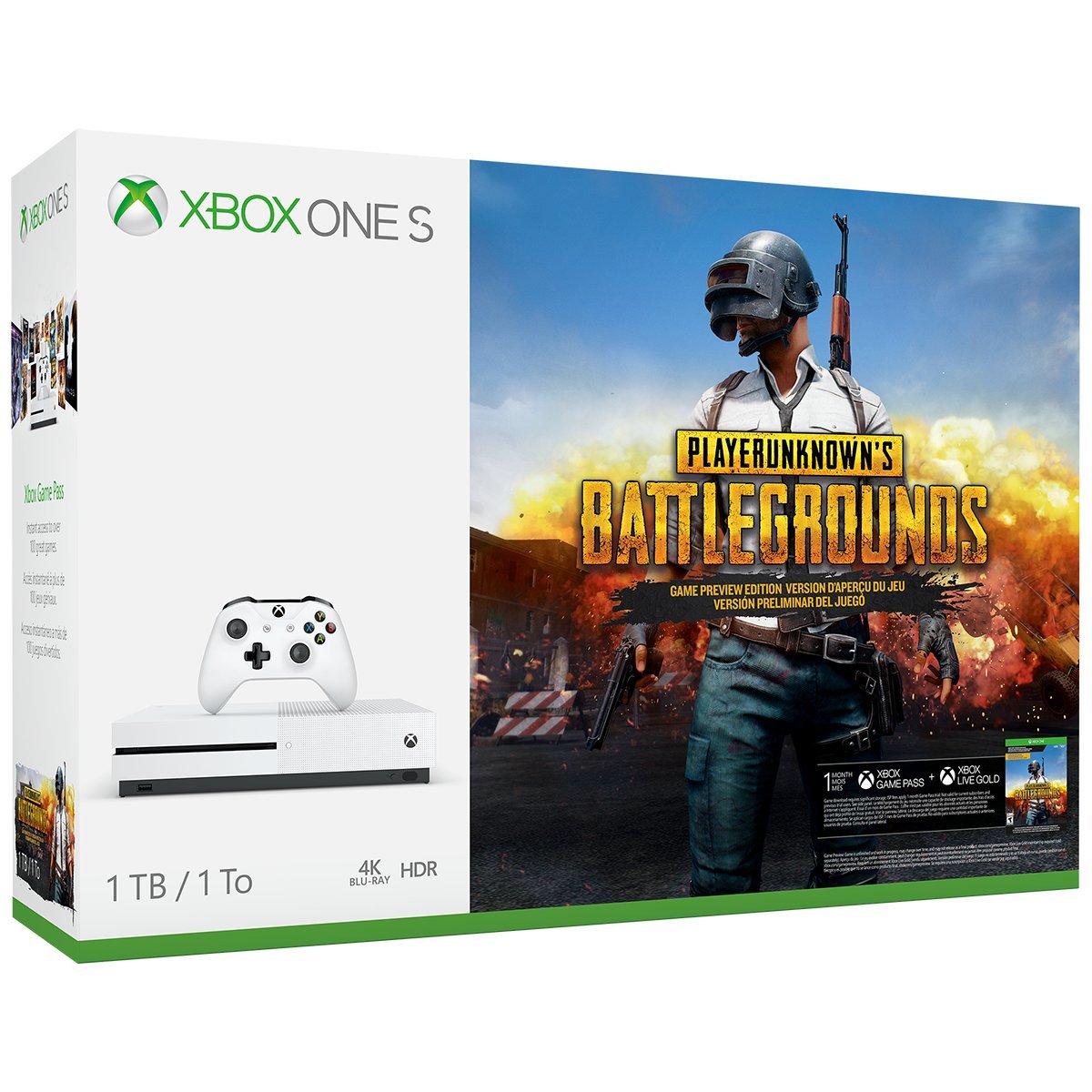 Xbox One S 1TB Console – PLAYERUNKNOWN’S BATTLEGROUNDS Bundle [Discontinued]