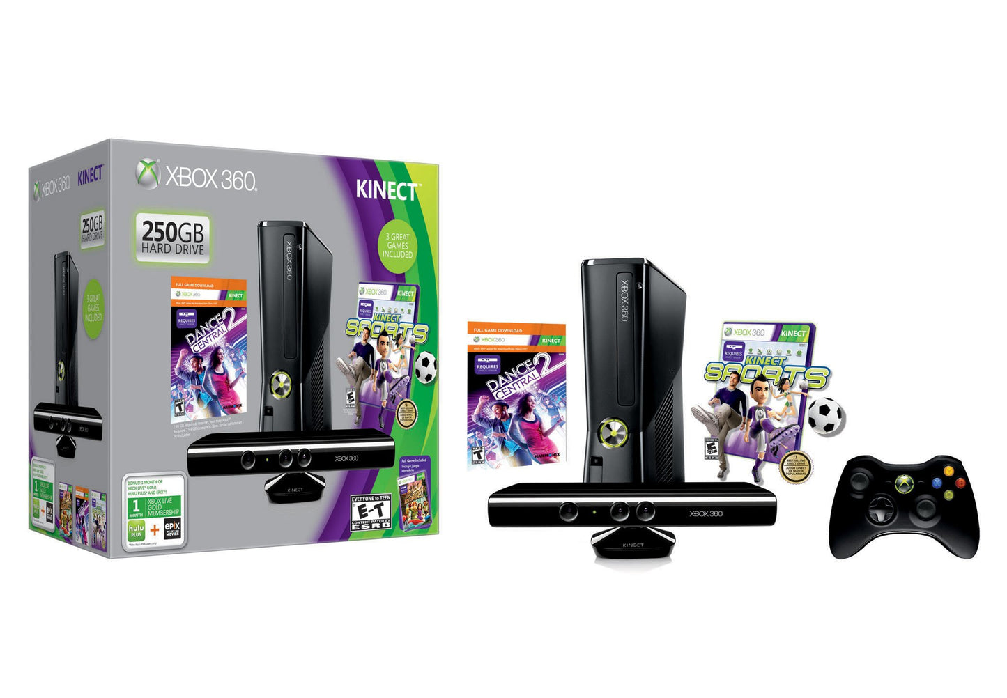 Xbox 360 250GB with Kinect Holiday Value Bundle