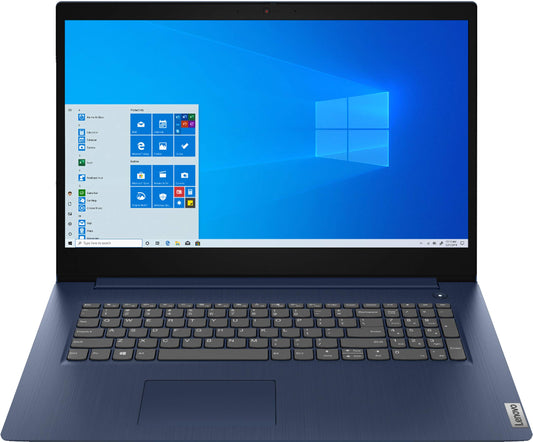 Lenovo IdeaPad 3 17.3" Laptop, 17.3" HD+ (1600 x 900) Display, Intel Core i5-1035G1 Quad Core Processor, 8GB DDR4 RAM, 256GB M.2 SSD, Intel UHD Graphics, Windows 10, Abyss Blue, w/TGCD Accessory