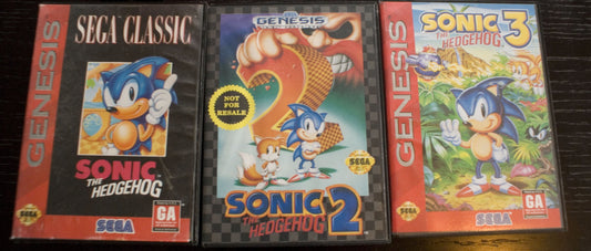 Sonic Bundle Pack! Comes with Sonic 1,2 & 3 All in Their Original Boxes.