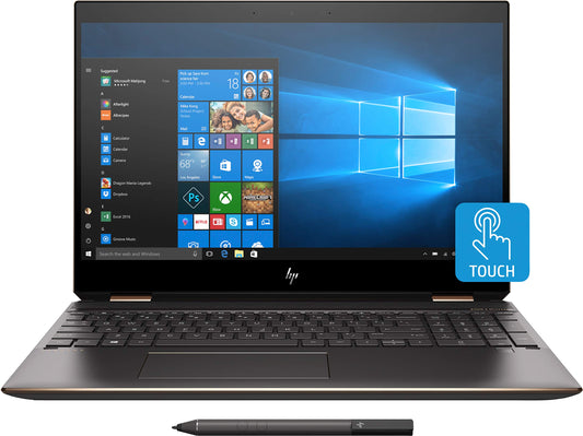 HP Spectre x360 2-in-1 Laptop, 15.6" 4K UHD Touchscreen, Intel Core i7-8565U Processor up to 4.6GHz, 16GB RAM. 256GB SSD, Backlit Keyboard, Wireless-AC, Windows 10 Home