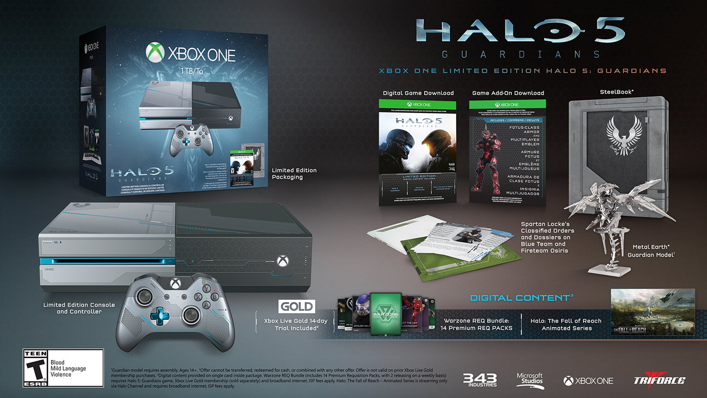 Xbox One 1TB Console - Limited Edition Halo 5: Guardians Bundle