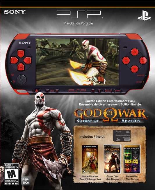 PlayStation Portable Limited Edition God of War Ghost of Sparta Entertainment Pack - Red/Black