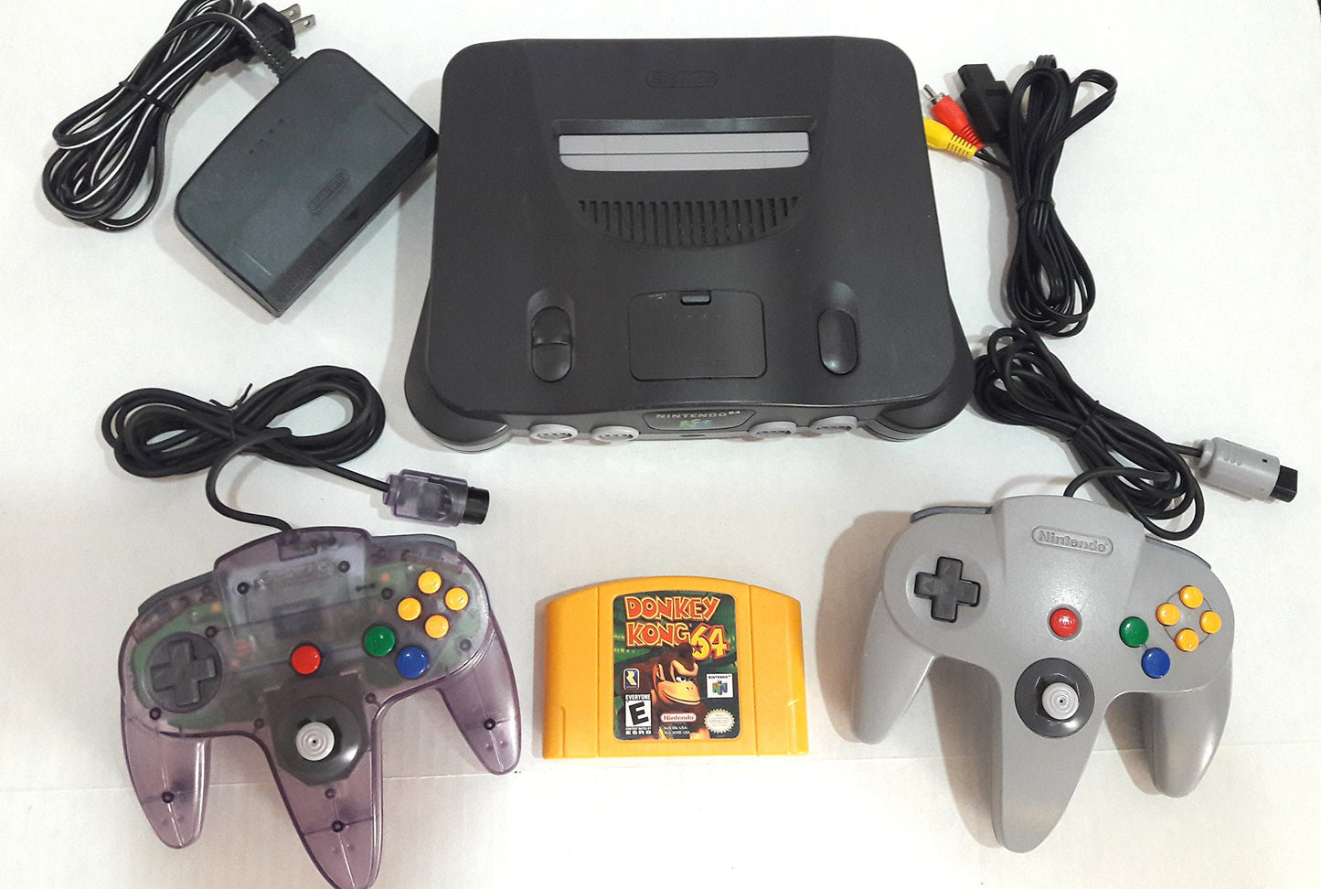 Nintendo 64 Console With Donkey Kong 64 Game & 2 Controllers