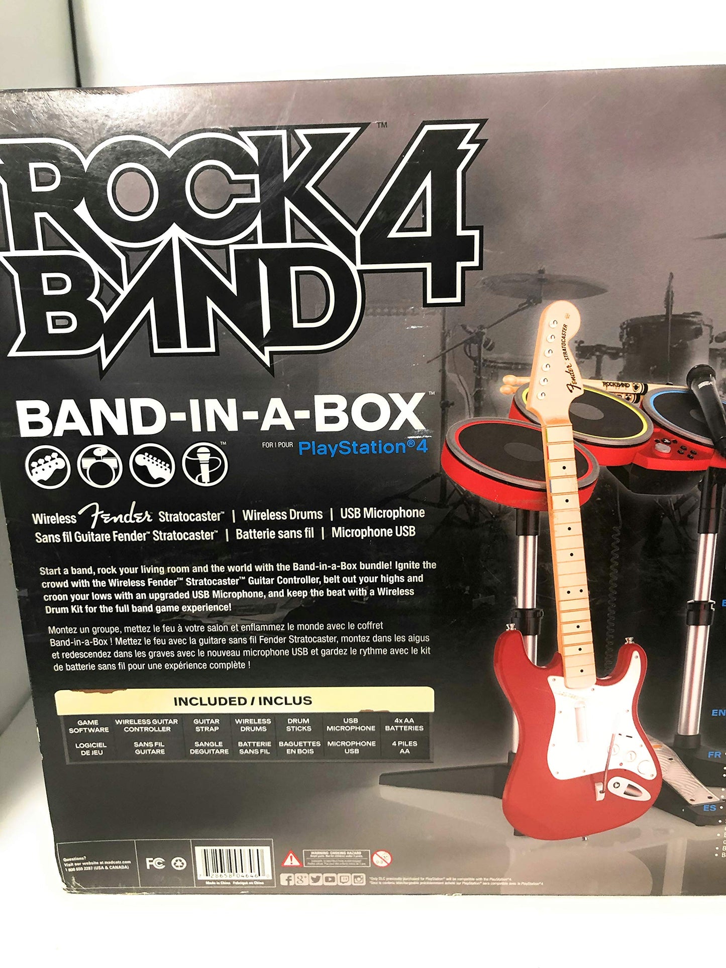 Playstation 4 Rock Band 4 Exclusive RED Band In-A-Box Bundle